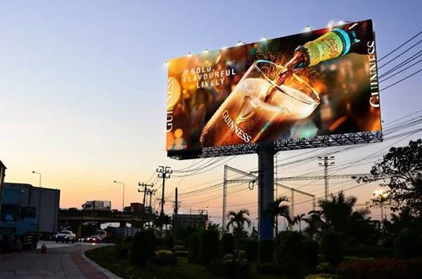 A Guinness advert on a billboard